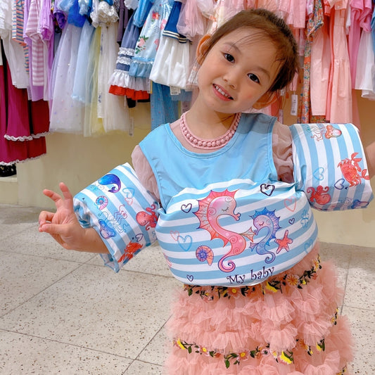 Gilet de bain à bras allongé pour enfants de dessin animé