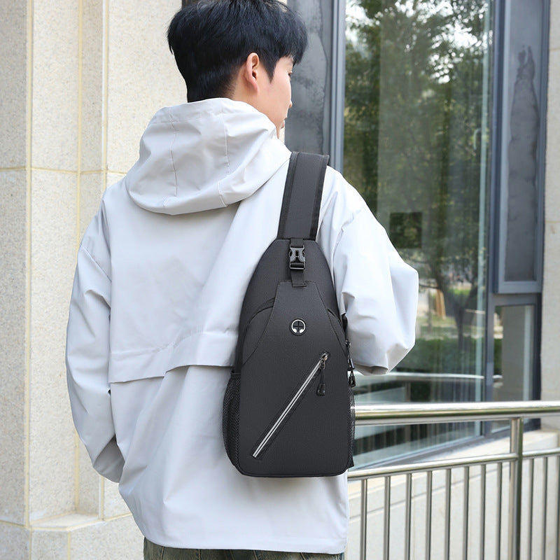 Sac de poitrine simple sac à dos multifonctionnel pour hommes, sac messager de sport décontracté