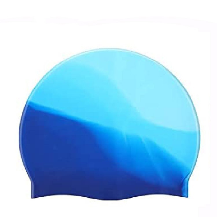 Silicone Casquette de Natation Gradient Couleur Blocage Impression Étanche