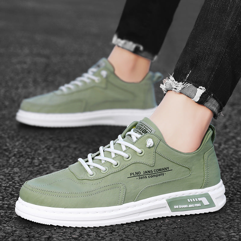 Homme baskets à lacets lettre impression plate-forme toile chaussures sport