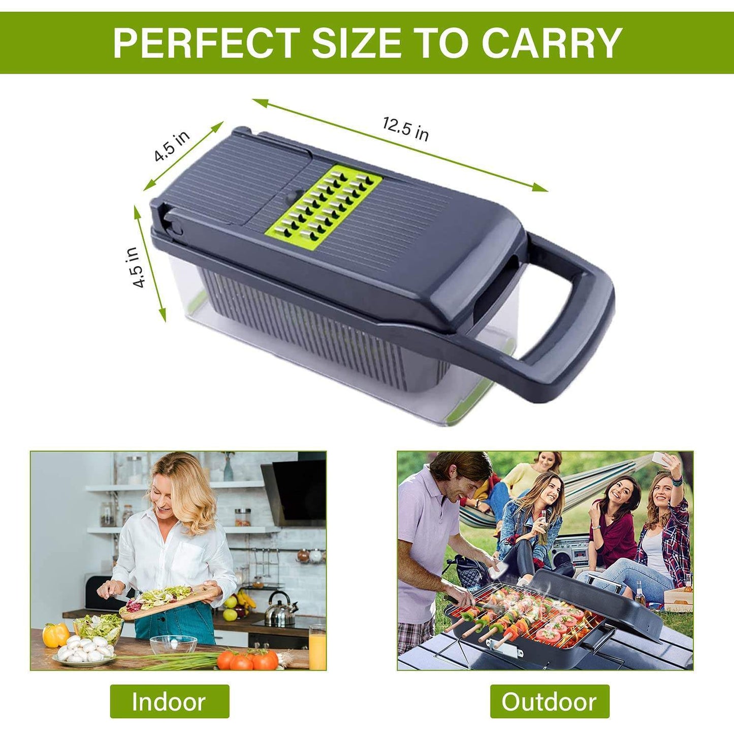 12 dans 1 Manuel Hachoir à Légumes Cuisine Gadgets Hachoir Oignon Cutter Légumes Trancheuse