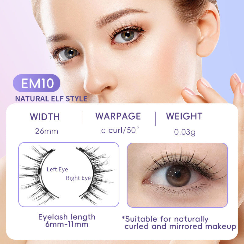 Cils naturels Magnétique Aspiration Faux Cils Quotidien Une Paire Vison Cheveux Super Doux Naturel Simulation Facile à Porter