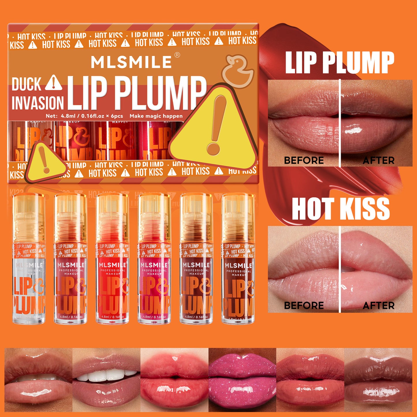 Maquillage Duckbill Plump Lip Hydratant Liquide Rouge à Lèvres Glaze