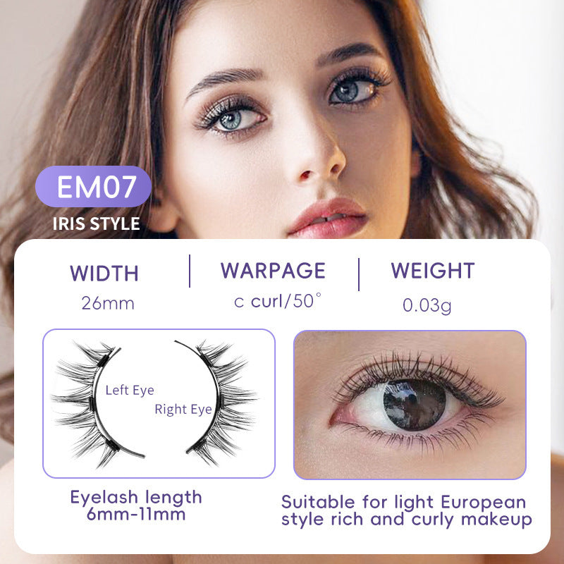 Cils naturels Magnétique Aspiration Faux Cils Quotidien Une Paire Vison Cheveux Super Doux Naturel Simulation Facile à Porter