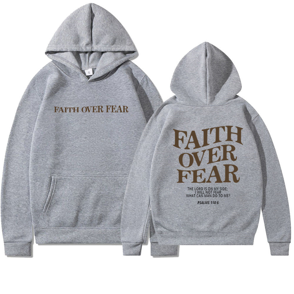 Pull à capuche pour hommes et femmes Faith Over Fear