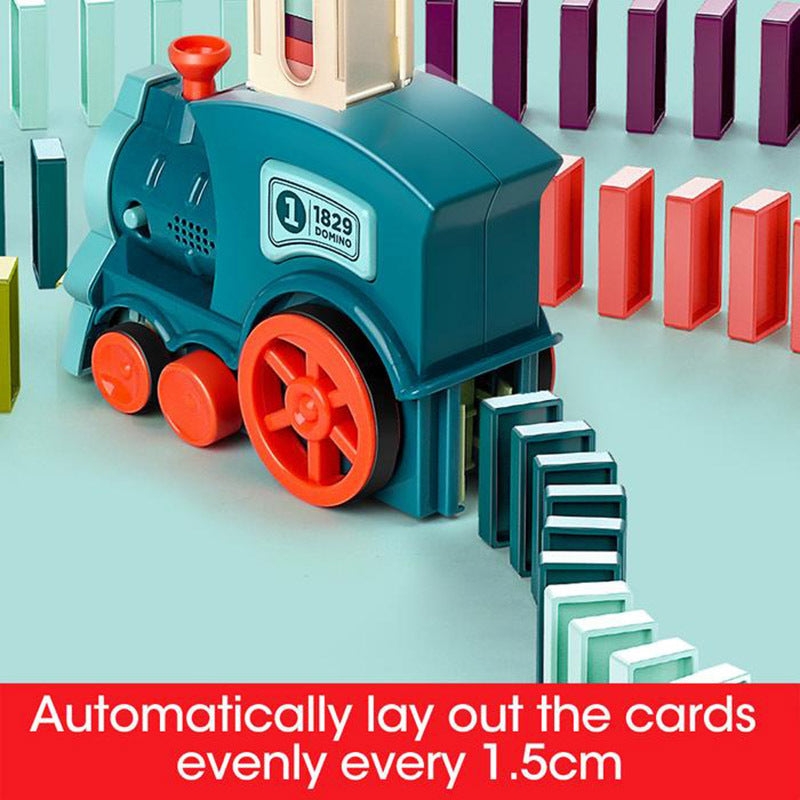 Domino Train Jouets Bébé Jouets Voiture Puzzle Automatique Libération Licence Électrique Blocs de Construction Train Jouet