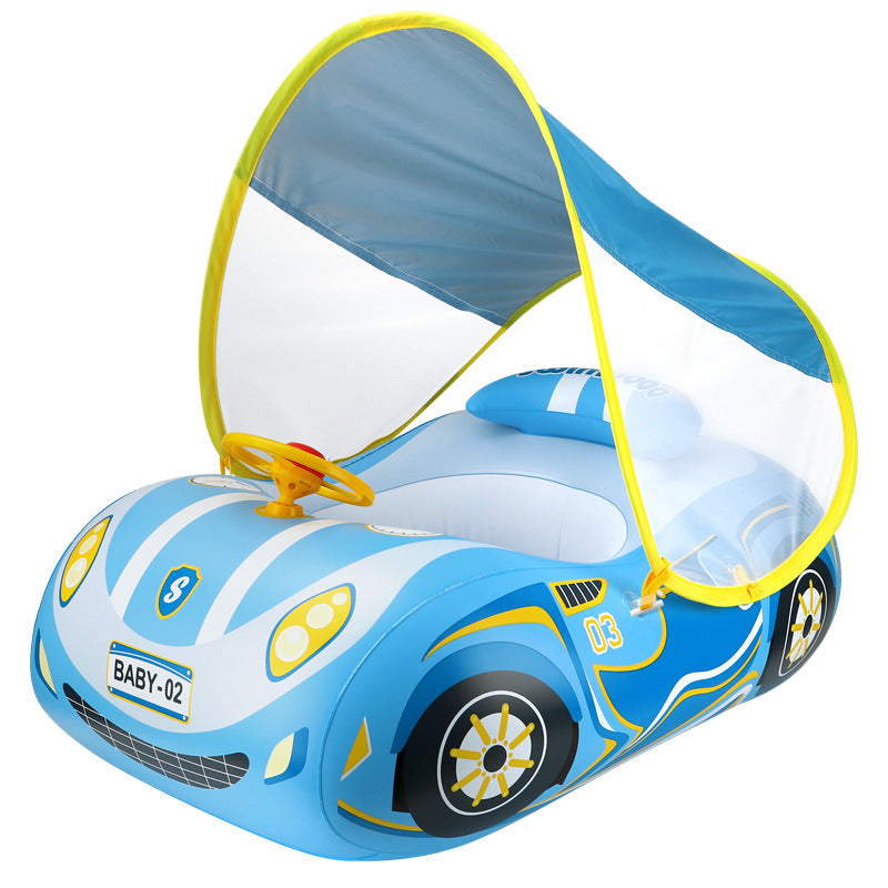 Anneau de natation modèle de course pour enfants avec protection solaire