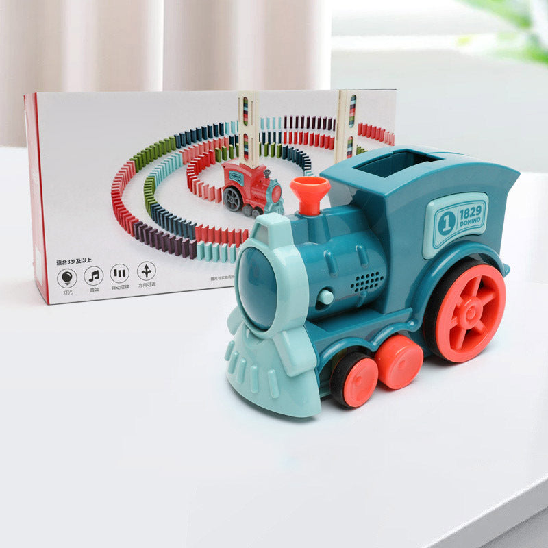 Domino Train Jouets Bébé Jouets Voiture Puzzle Automatique Libération Licence Électrique Blocs de Construction Train Jouet
