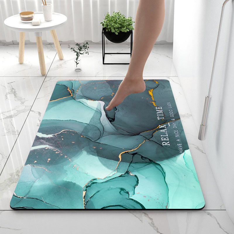 Absorption d'eau de tapis de salle de bains diatome ooze