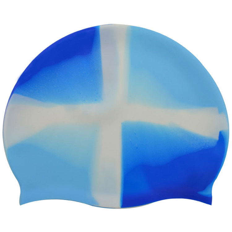 Silicone Casquette de Natation Gradient Couleur Blocage Impression Étanche
