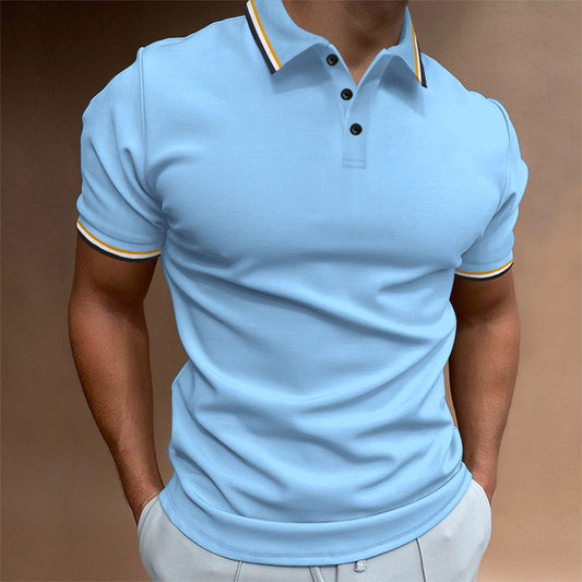 T-shirt à rayures côtelées pour homme