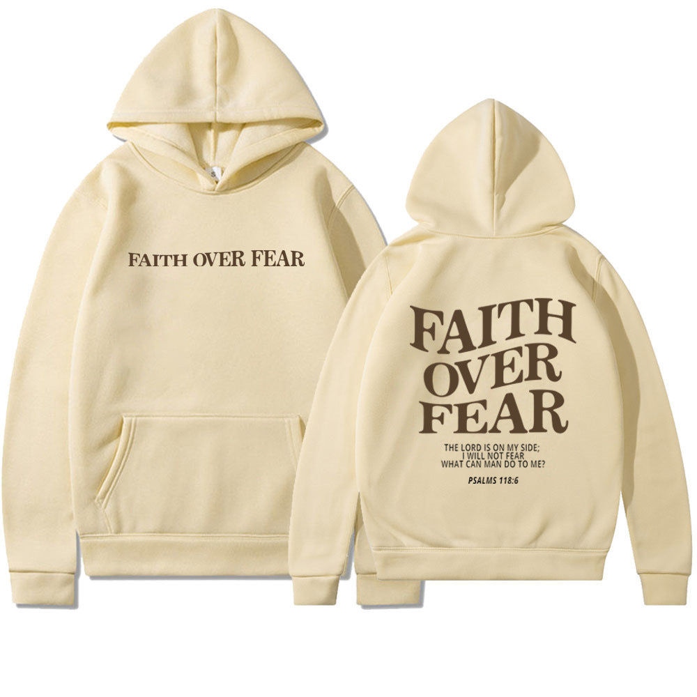 Pull à capuche pour hommes et femmes Faith Over Fear