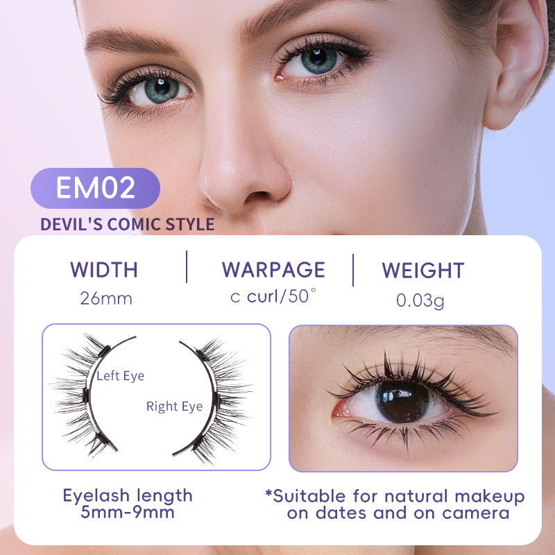 Cils naturels Magnétique Aspiration Faux Cils Quotidien Une Paire Vison Cheveux Super Doux Naturel Simulation Facile à Porter