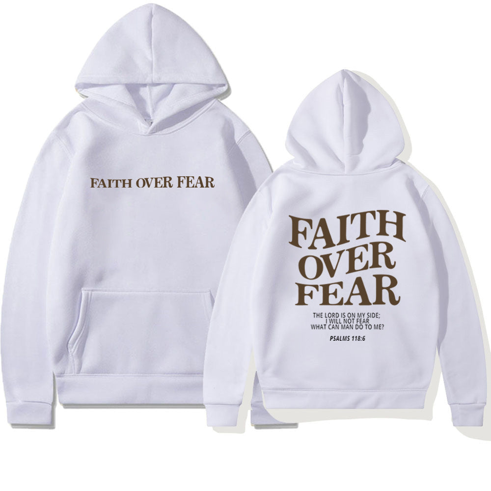 Pull à capuche pour hommes et femmes Faith Over Fear