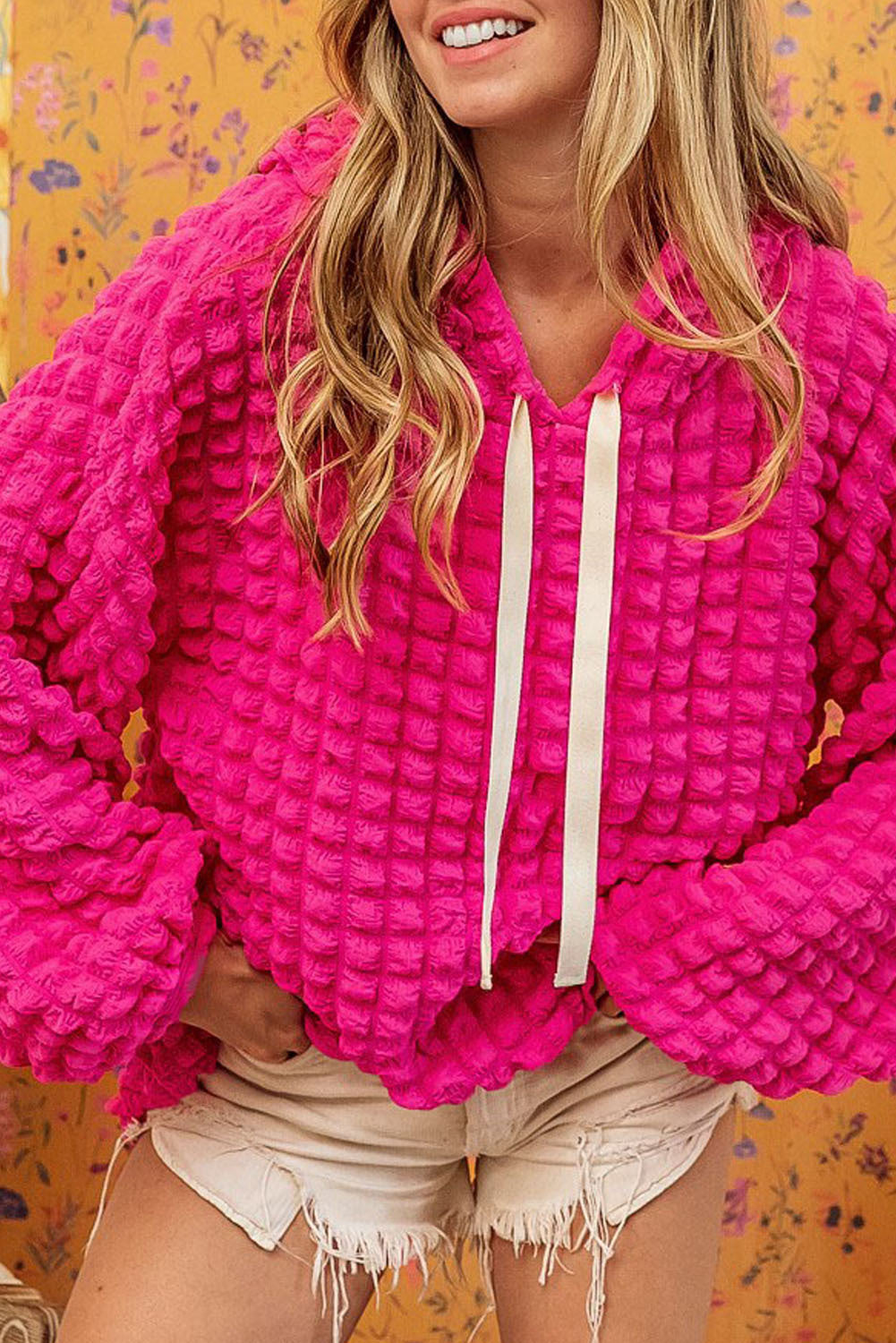 Pull à manches longues à capuche décontracté à la mode pour femme