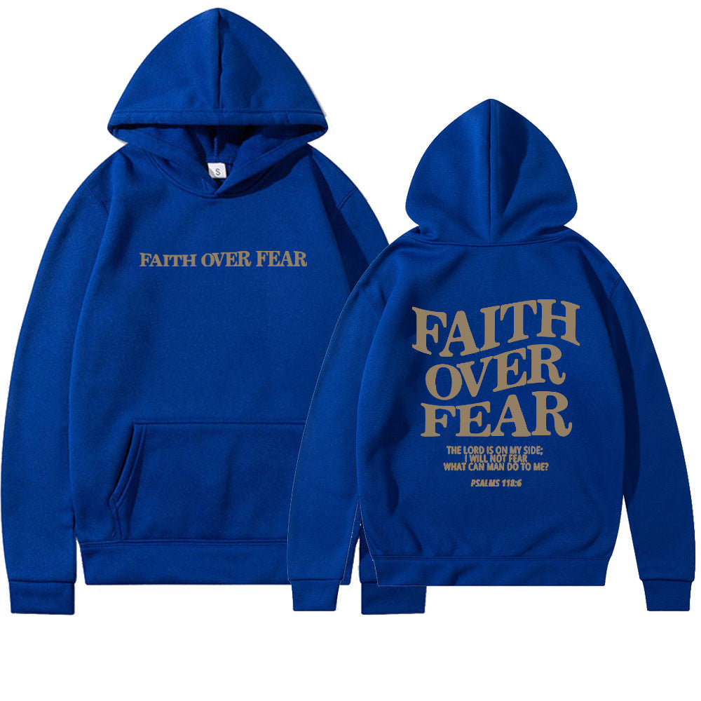 Pull à capuche pour hommes et femmes Faith Over Fear