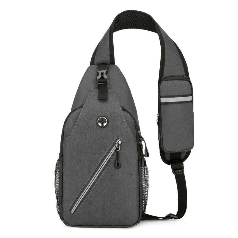 Sac de poitrine simple sac à dos multifonctionnel pour hommes, sac messager de sport décontracté