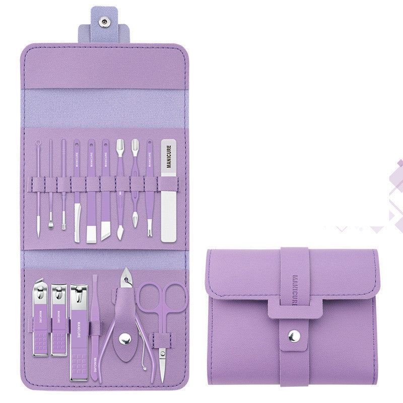 Acier inoxydable Couleur 16-pièce Nail Clipper Ensemble