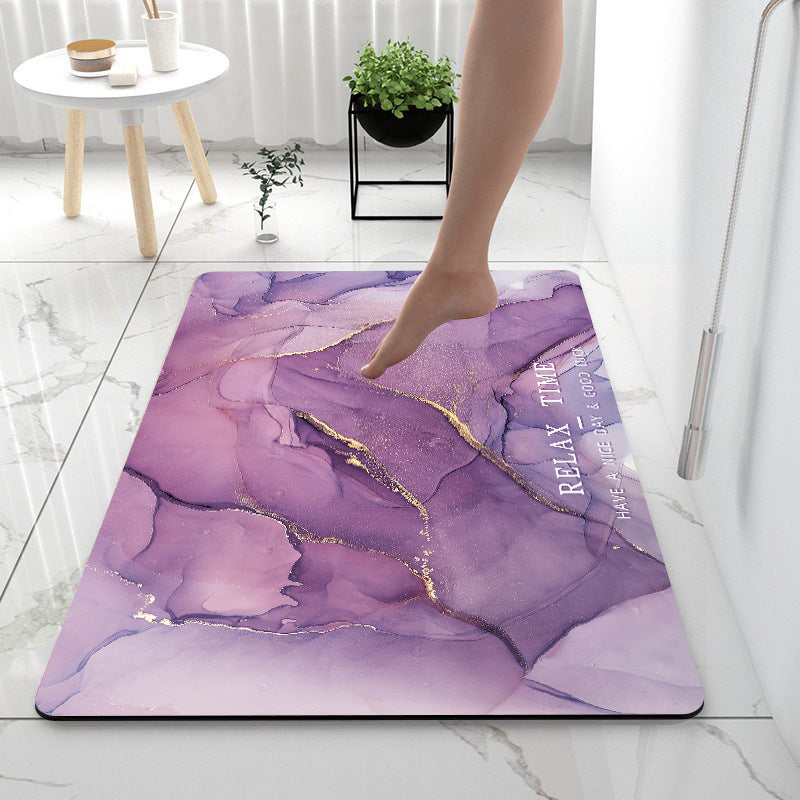 Absorption d'eau de tapis de salle de bains diatome ooze
